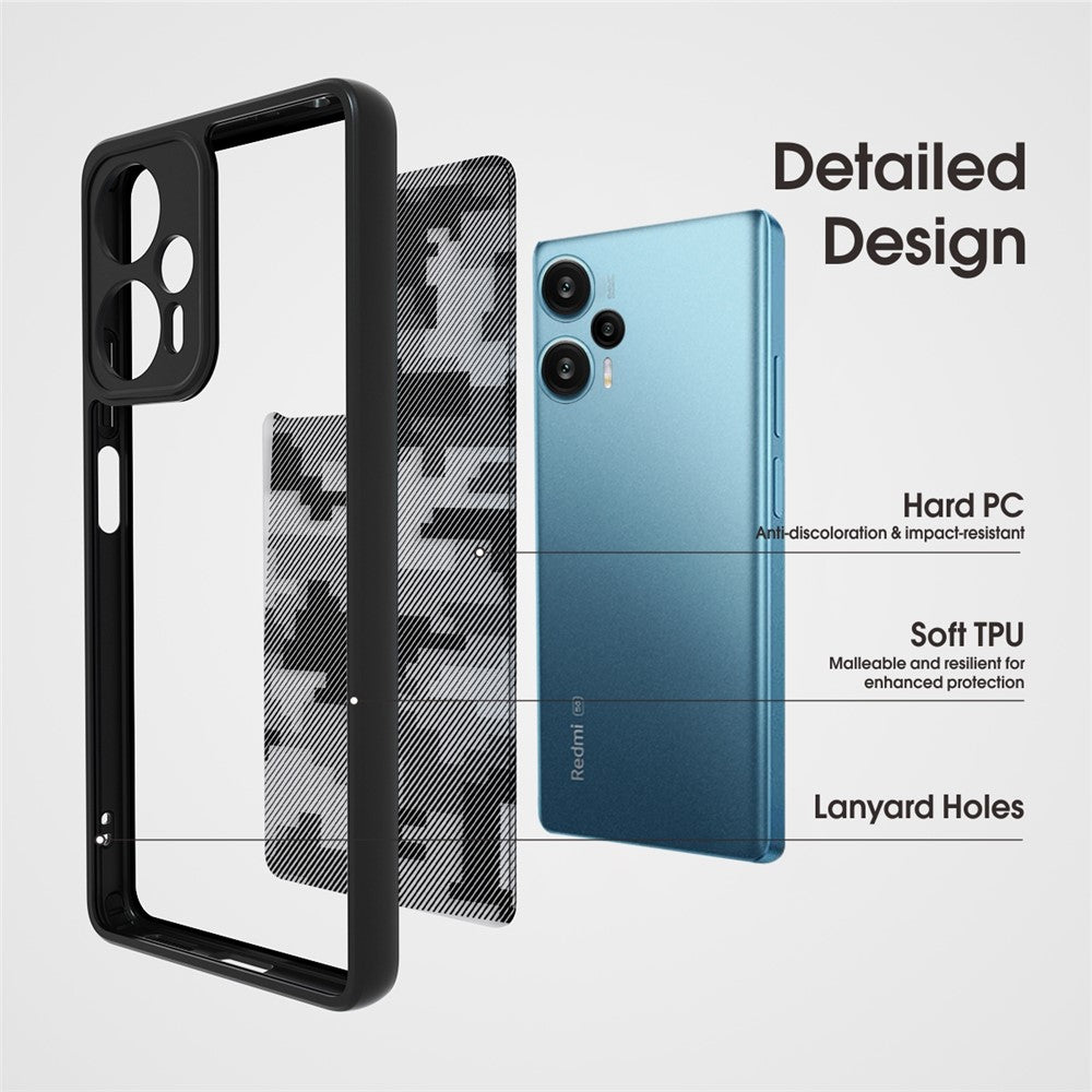 IBMRS For Xiaomi Redmi Note 12 Turbo / Poco F5 5G Cell Phone Case TPU+PC Back Shell