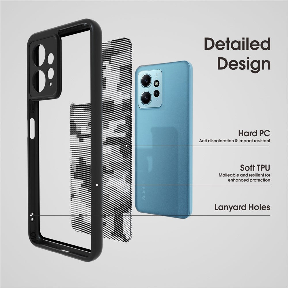 IBMRS For Xiaomi Redmi Note 12 4G Cases TPU+PC Shell Anti-Scratch Cell Phone Cover
