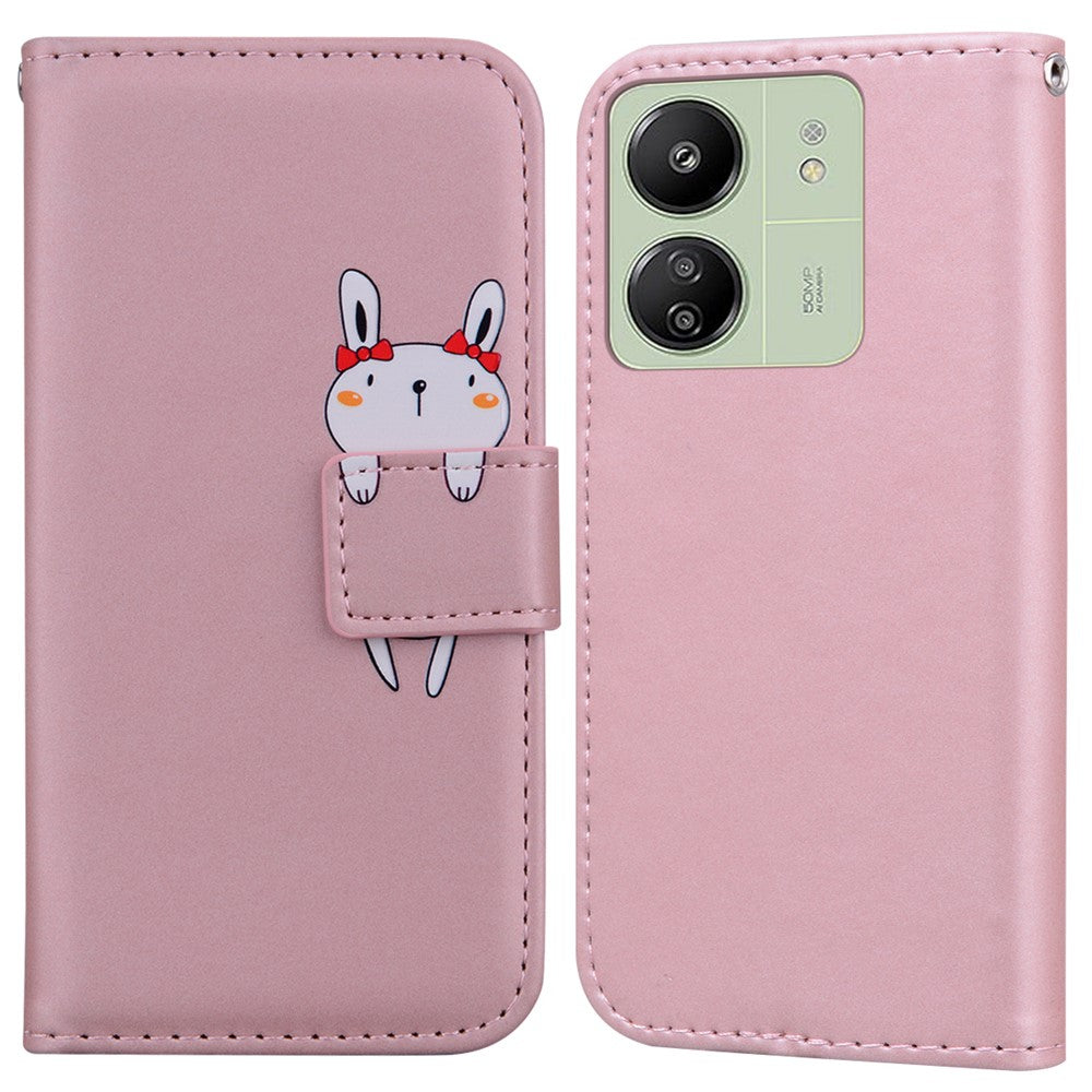 For Xiaomi Redmi 13C 4G / 5G / 13R 5G / Poco M6 5G / Poco C65 4G Case Cartoon Pattern Wallet Leather Phone Cover