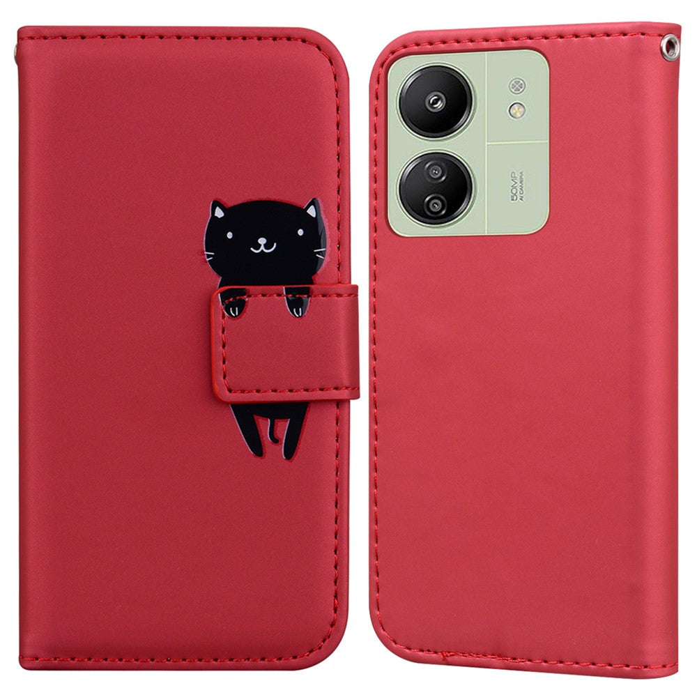 For Xiaomi Redmi 13C 4G / 5G / 13R 5G / Poco M6 5G / Poco C65 4G Case Cartoon Pattern Wallet Leather Phone Cover
