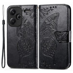 Xiaomi Redmi Note 13 Pro+ 5G Plånboksfodral med tryckt fjärilsmönster i PU-läder