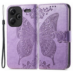 For Xiaomi Redmi Note 13 Pro+ 5G Wallet Case Imprinted Butterfly Pattern PU Leather Phone Cover