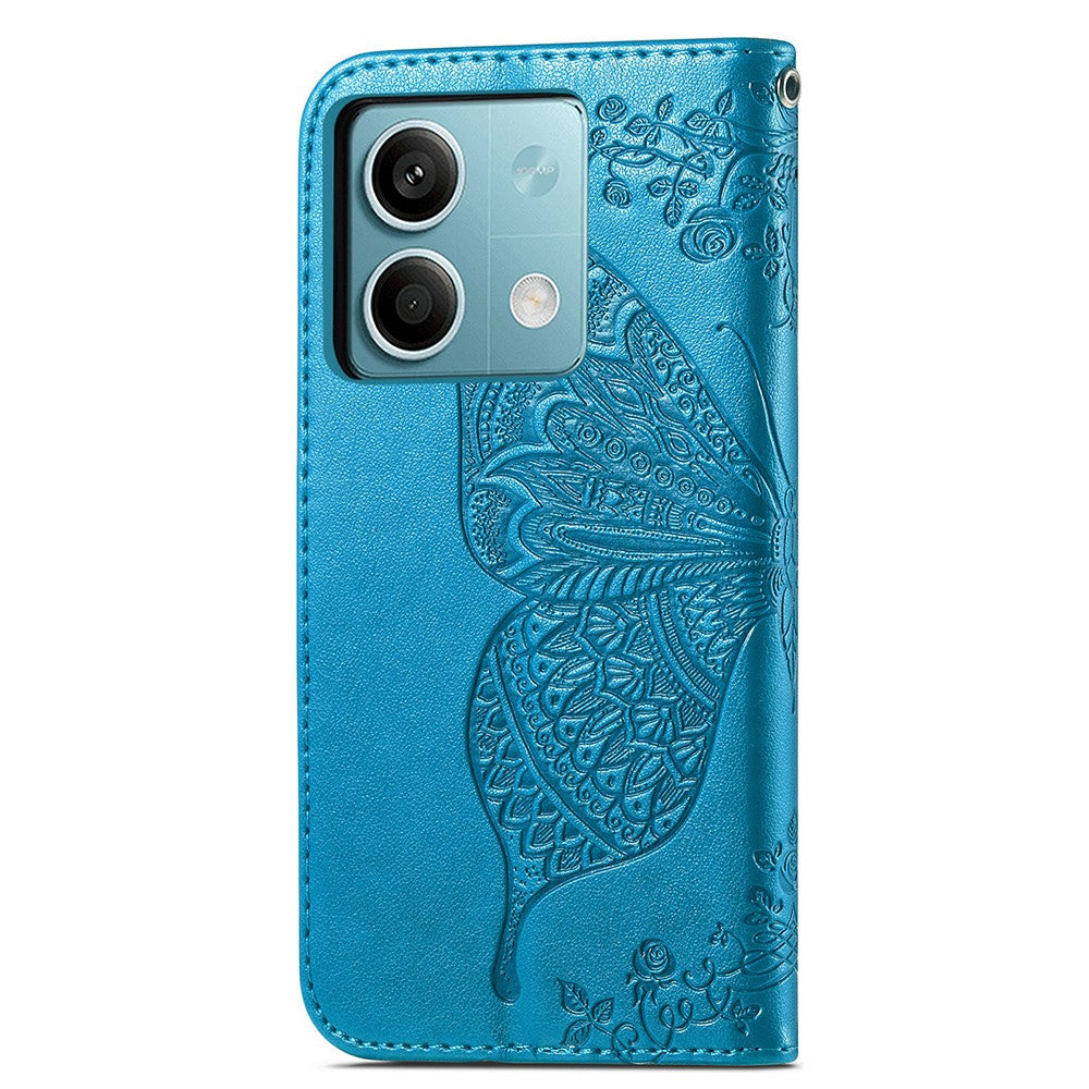 For Xiaomi Redmi Note 13 5G Case Butterfly Pattern Folio PU Leather Stand Phone Cover