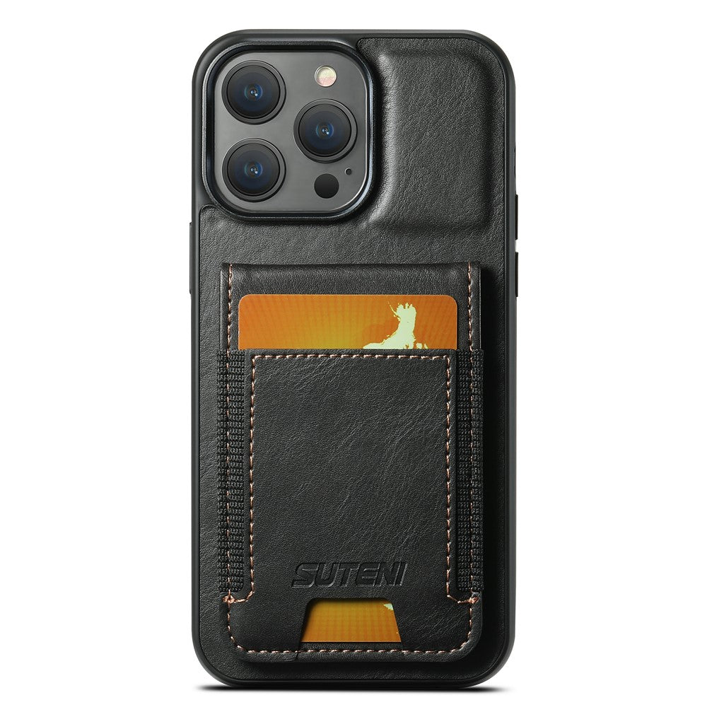 SUTENI H03 For iPhone 11 Pro Waxy Texture Case PU Leather Kickstand Phone Cover