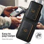 SUTENI H03 For iPhone 11 Pro Waxy Texture Case PU Leather Kickstand Phone Cover