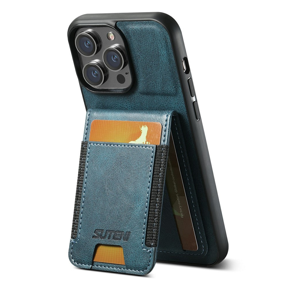 SUTENI H03 For iPhone 11 Pro Waxy Texture Case PU Leather Kickstand Phone Cover