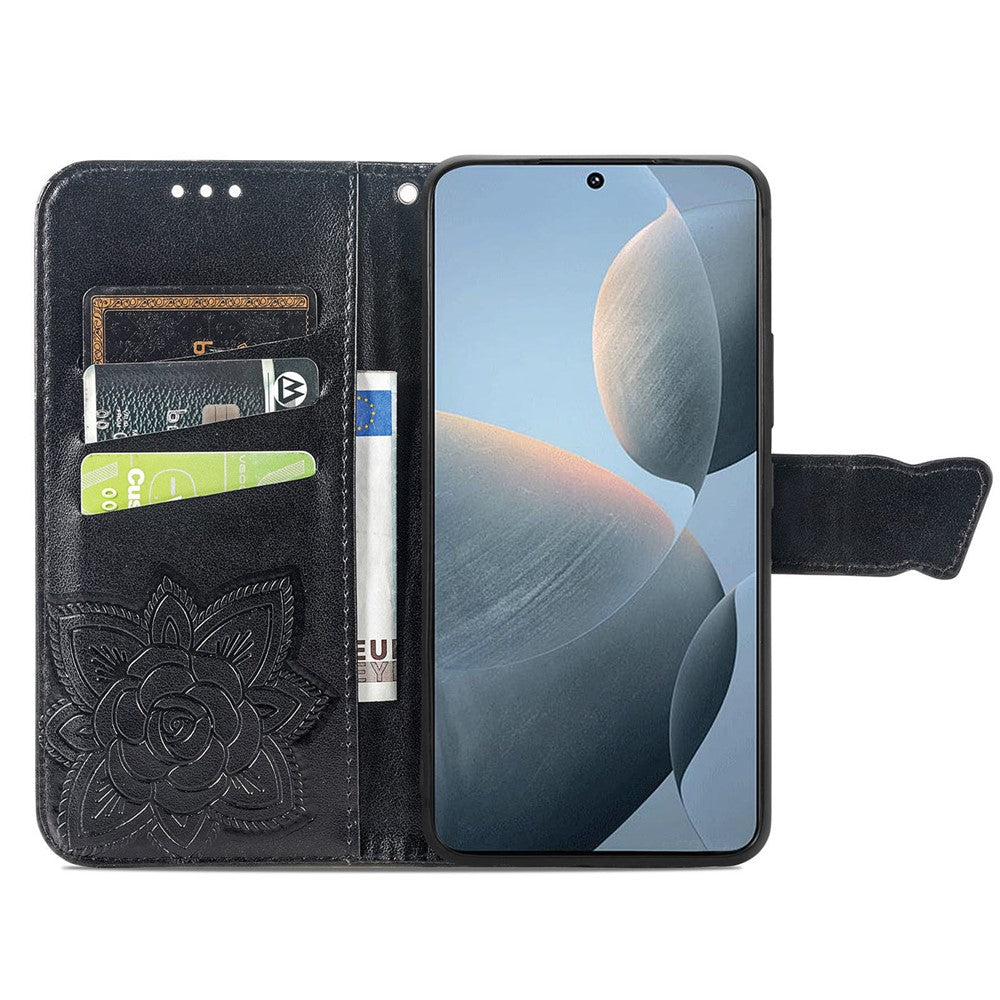For Xiaomi Redmi K70E 5G / Poco X6 Pro 5G Phone Case Butterfly Pattern Folio Stand View Cover
