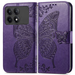 For Xiaomi Redmi K70E 5G / Poco X6 Pro 5G Phone Case Butterfly Pattern Folio Stand View Cover