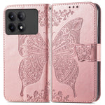 For Xiaomi Redmi K70E 5G / Poco X6 Pro 5G Phone Case Butterfly Pattern Folio Stand View Cover