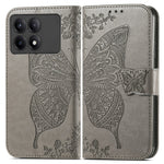 For Xiaomi Redmi K70E 5G / Poco X6 Pro 5G Phone Case Butterfly Pattern Folio Stand View Cover