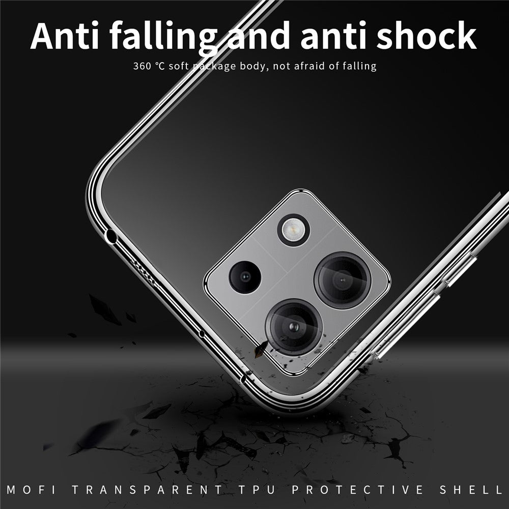 MOFI För Xiaomi Redmi Note 13 Pro 4G / Poco M6 Pro 4G mobilskal Flexibelt Reptåligt TPU-Skal