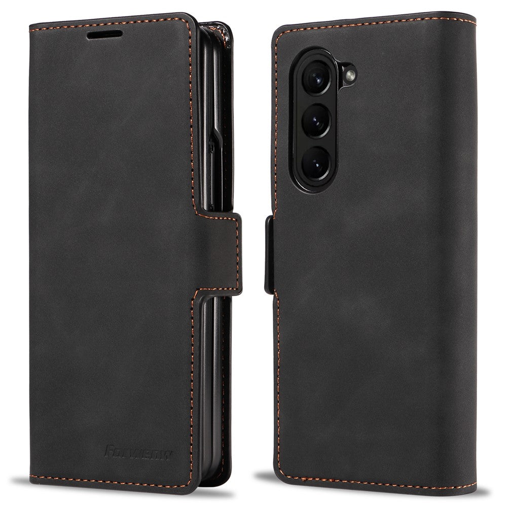 FORWENW Fantasy Series magnetisk mobilcover i skin-touch-læder til Samsung Galaxy Z Fold5 5G