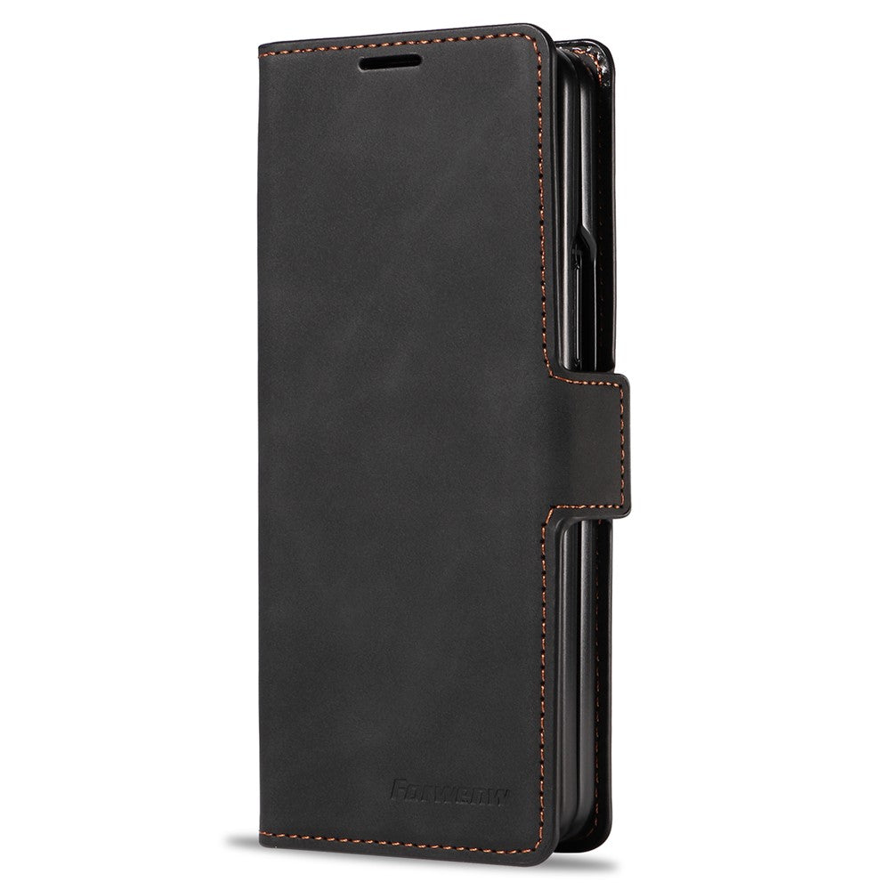 FORWENW Fantasy Series magnetisk mobilcover i skin-touch-læder til Samsung Galaxy Z Fold5 5G