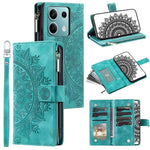 For Xiaomi Redmi Note 13 5G Phone Case Flower Pattern Leather Flip Wallet Cover