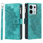 For Xiaomi Redmi Note 13 Pro 5G / Poco X6 5G Phone Case Flower Pattern Leather Flip Cover