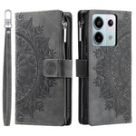For Xiaomi Redmi Note 13 Pro 5G / Poco X6 5G Phone Case Flower Pattern Leather Flip Cover