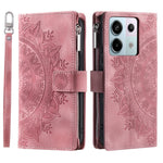 Xiaomi Redmi Note 13 Pro 5G / Poco X6 5G mobilskal Blommönster Läder Flipfodral