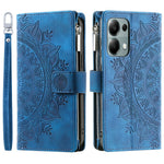 For Xiaomi Redmi Note 13 Pro 4G / Poco M6 Pro 4G Case PU Leather Flower Pattern Phone Cover