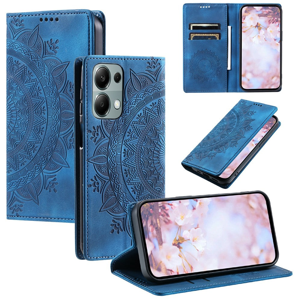 For Xiaomi Redmi Note 13 Pro 4G / Poco M6 Pro 4G Magnetic Case Leather Flip Stand Phone Cover