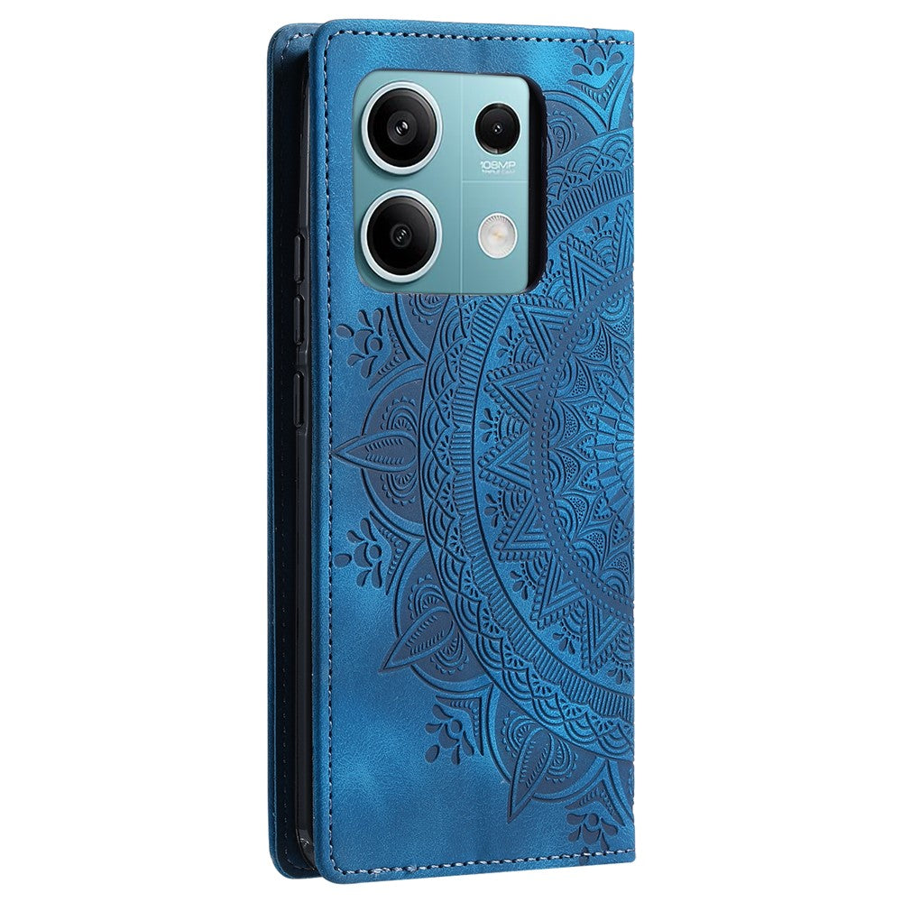 For Xiaomi Redmi Note 13 5G Leather Case Imprinted Mandala Wallet Phone Cover
