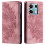 For Xiaomi Redmi Note 13 5G Leather Case Imprinted Mandala Wallet Phone Cover