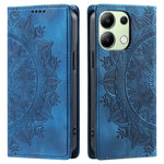 For Xiaomi Redmi Note 13 4G Case Leather Flip Phone Cover Mandala Flower Pattern