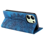 For Xiaomi Redmi Note 13 4G Case Leather Flip Phone Cover Mandala Flower Pattern
