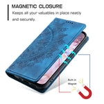 For Xiaomi Redmi Note 13 4G Case Leather Flip Phone Cover Mandala Flower Pattern