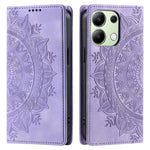 For Xiaomi Redmi Note 13 4G Case Leather Flip Phone Cover Mandala Flower Pattern