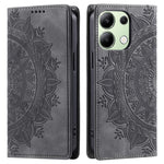 For Xiaomi Redmi Note 13 4G Case Leather Flip Phone Cover Mandala Flower Pattern