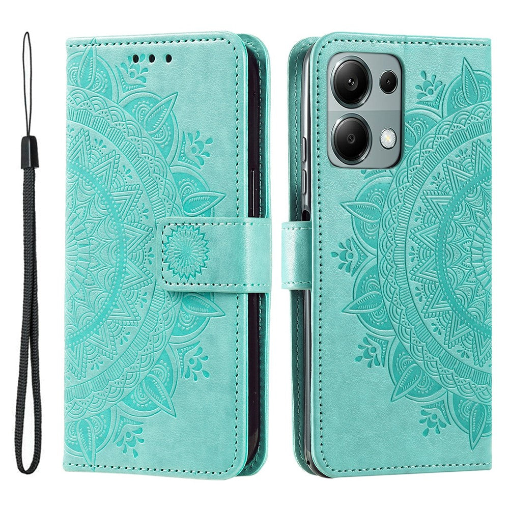 For Xiaomi Redmi Note 13 Pro 4G / Poco M6 Pro 4G Case Wallet Leather Cover Mandala Flower