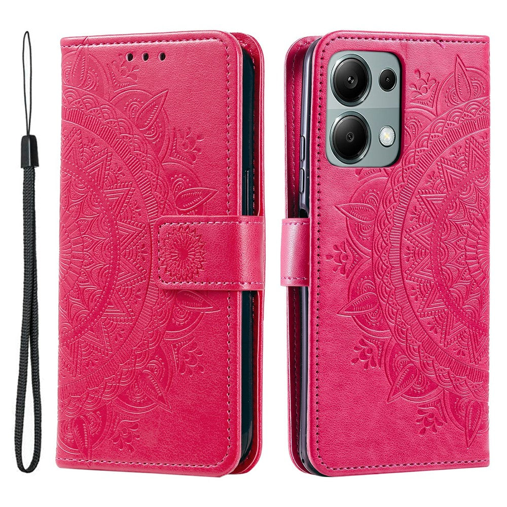 For Xiaomi Redmi Note 13 Pro 4G / Poco M6 Pro 4G Case Wallet Leather Cover Mandala Flower