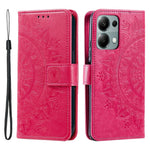 Xiaomi Redmi Note 13 Pro 4G / Poco M6 Pro 4G Plånboksfodral Läderfodral Mandala Blomma