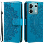 Läderfodral för Xiaomi Redmi Note 13 5G med mandala-motiv och magnetlås
