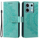 For Xiaomi Redmi Note 13 5G Leather Case Mandala Flower Cover Magnetic Clasp