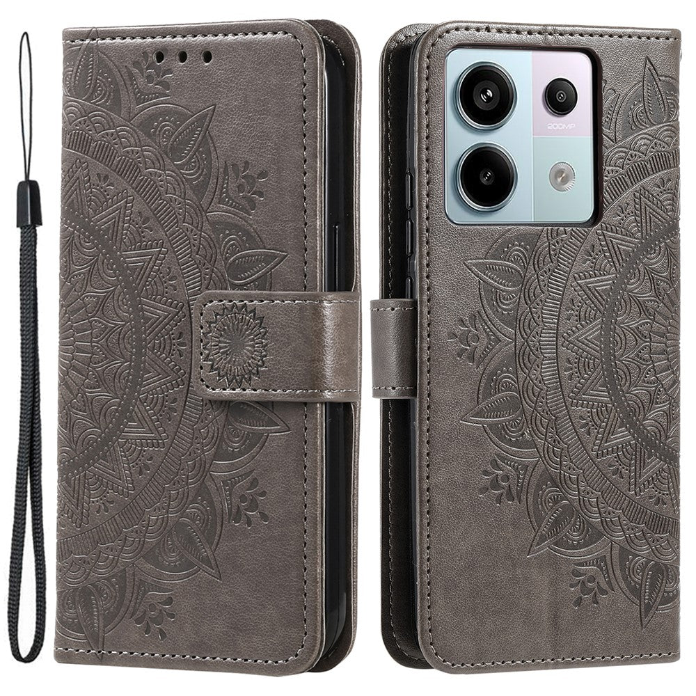 For Xiaomi Redmi Note 13 Pro 5G / Poco X6 5G Case Mandala Flower Leather Wallet Cover