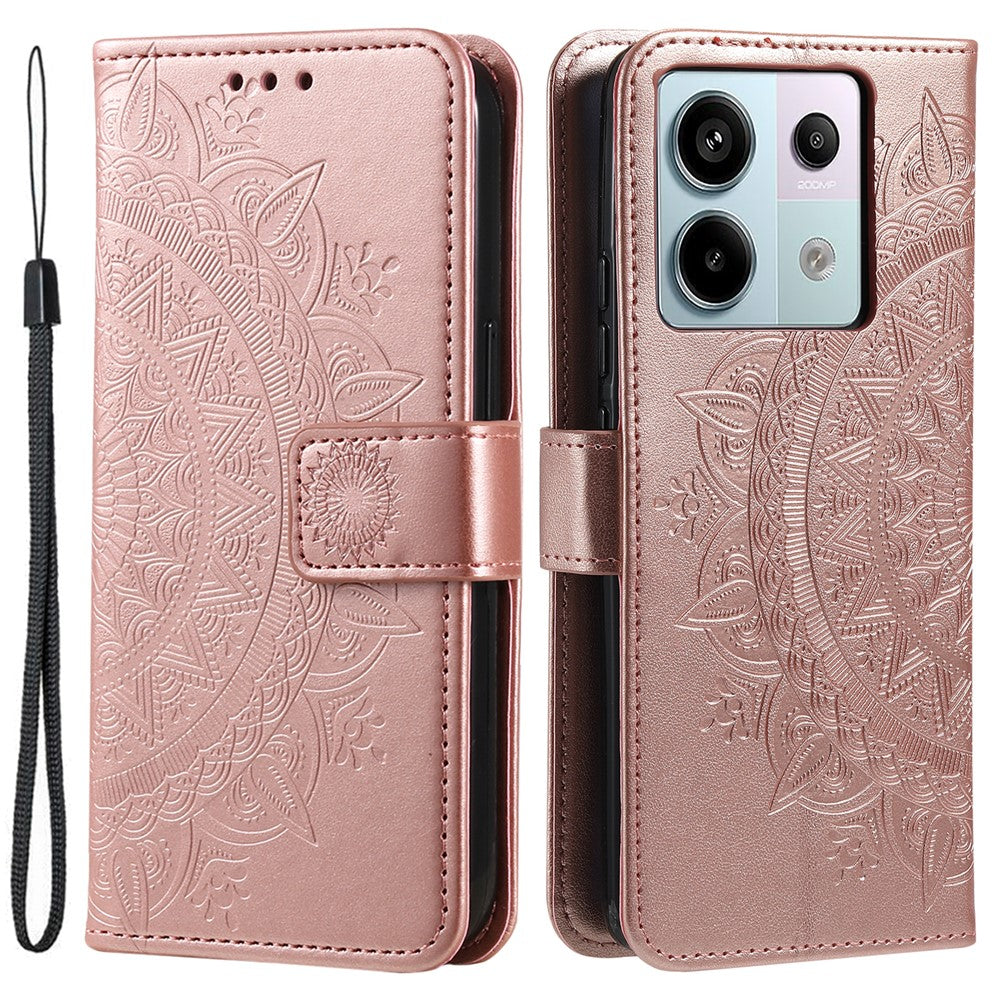 For Xiaomi Redmi Note 13 Pro 5G / Poco X6 5G Case Mandala Flower Leather Wallet Cover