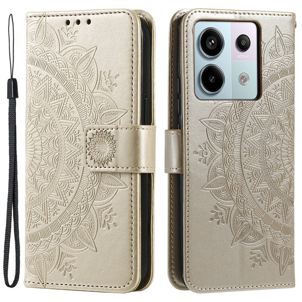 For Xiaomi Redmi Note 13 Pro 5G / Poco X6 5G Case Mandala Flower Leather Wallet Cover