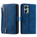 For Xiaomi Redmi Note 13 Pro 4G / Poco M6 Pro 4G Case Zipper Leather Cover with 9 Card Slots