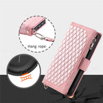 For Xiaomi Redmi Note 13 Pro 4G / Poco M6 Pro 4G Case Zipper Pocket Leather Phone Cover with Wrist Strap