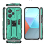 For Xiaomi Redmi Note 13 Pro+ 5G Case PC + TPU Dual Layer Kickstand Phone Cover