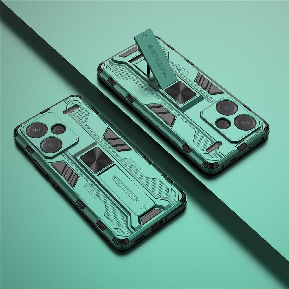 For Xiaomi Redmi Note 13 Pro+ 5G Case PC + TPU Dual Layer Kickstand Phone Cover
