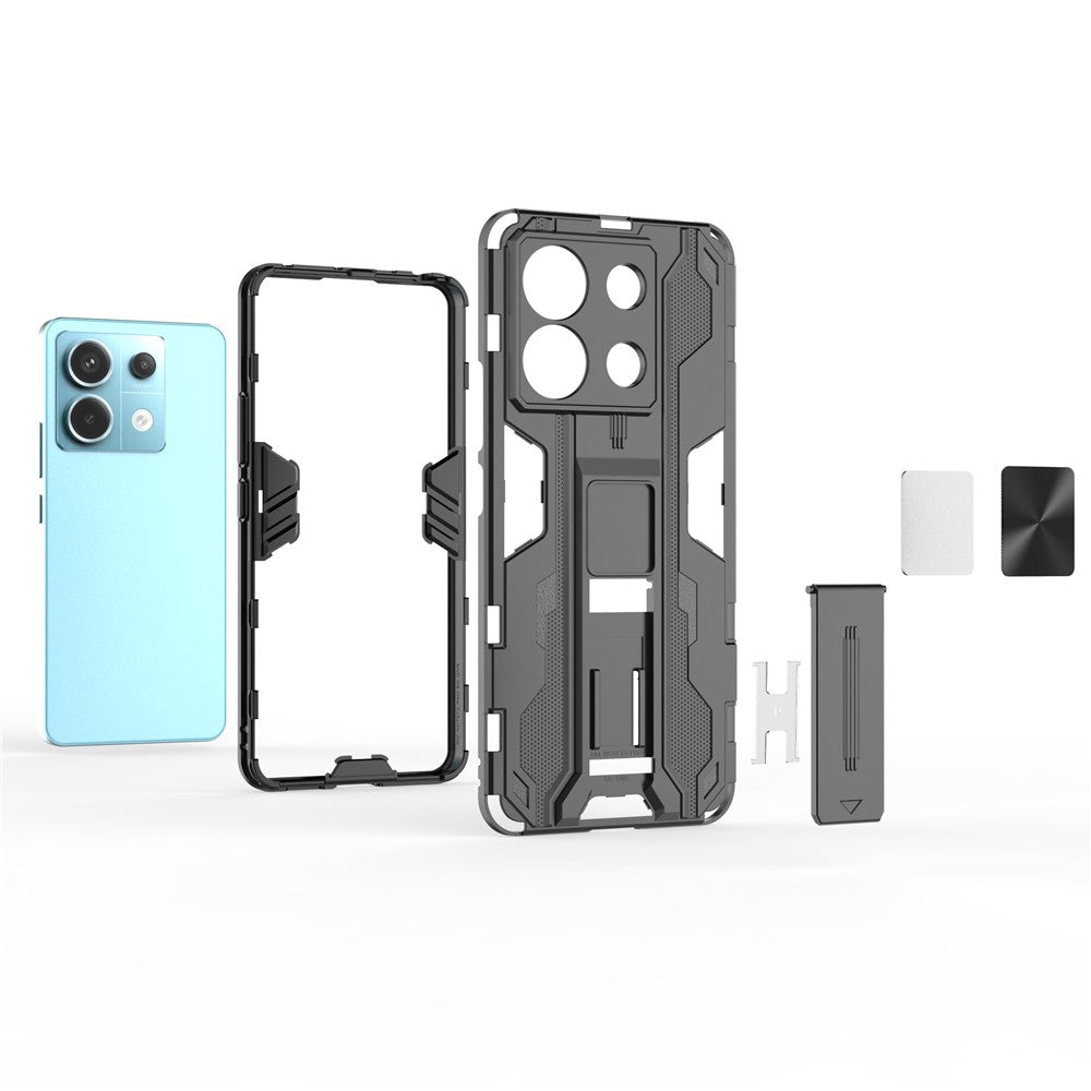 For Xiaomi Redmi Note 13 Pro 5G / Poco X6 5G Kickstand Case Anti-drop Phone Cover
