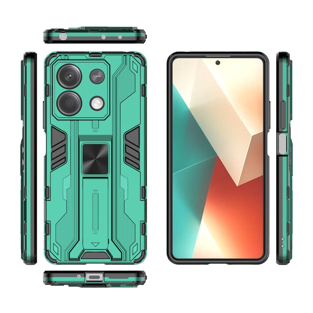 For Xiaomi Redmi Note 13 5G Kickstand Case PC + TPU Hybrid Phone Cover