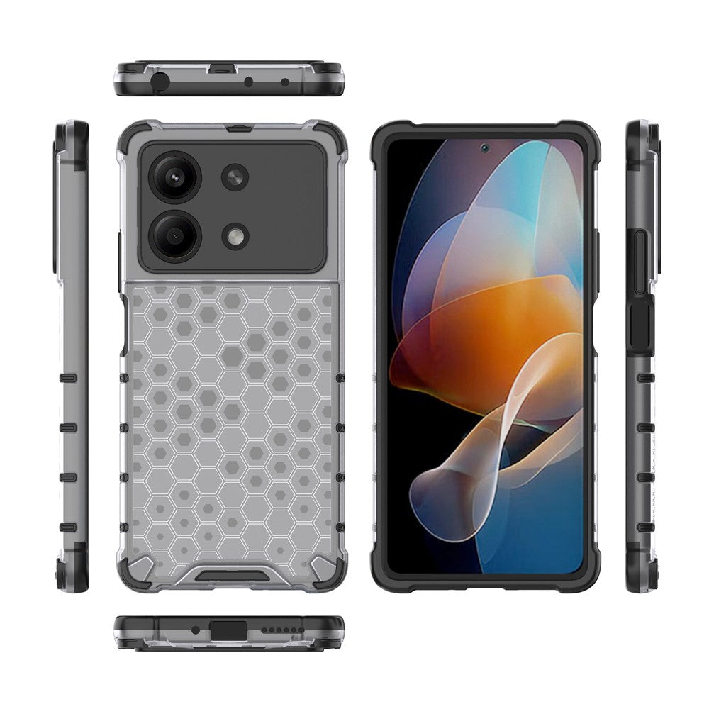 For Xiaomi Redmi Note 13R Pro 5G Phone Case Honeycomb Design Anti-drop Cover