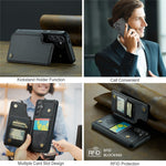 For Samsung Galaxy S24 Phone Case CASEME C22 Leather Back Cover with RFID Blocking Card Slots