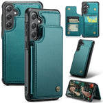 Samsung Galaxy S24 mobilskal CASEME C22 Läderbaksida med RFID-blockerande kortplatser
