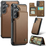 Samsung Galaxy S24 mobilskal CASEME C22 Läderbaksida med RFID-blockerande kortplatser