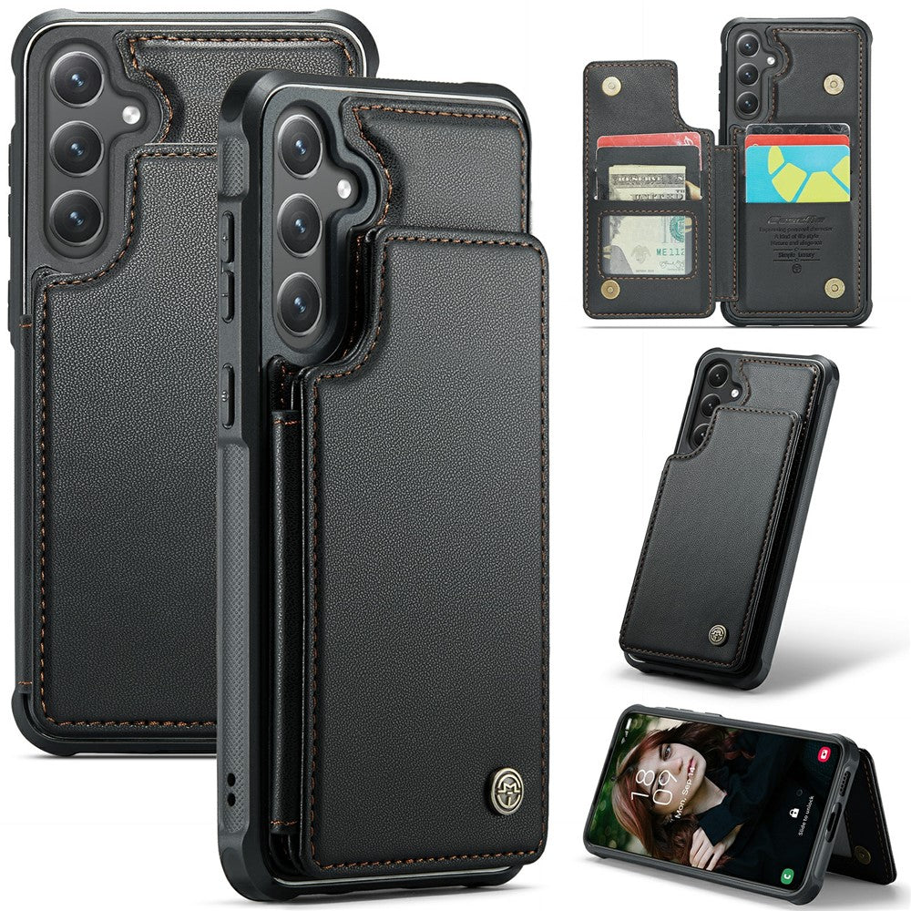 For Samsung Galaxy S24+ Phone Case CASEME C22 Leather Back Cover with RFID Blocking Card Slots