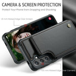 For Samsung Galaxy S24+ Phone Case CASEME C22 Leather Back Cover with RFID Blocking Card Slots